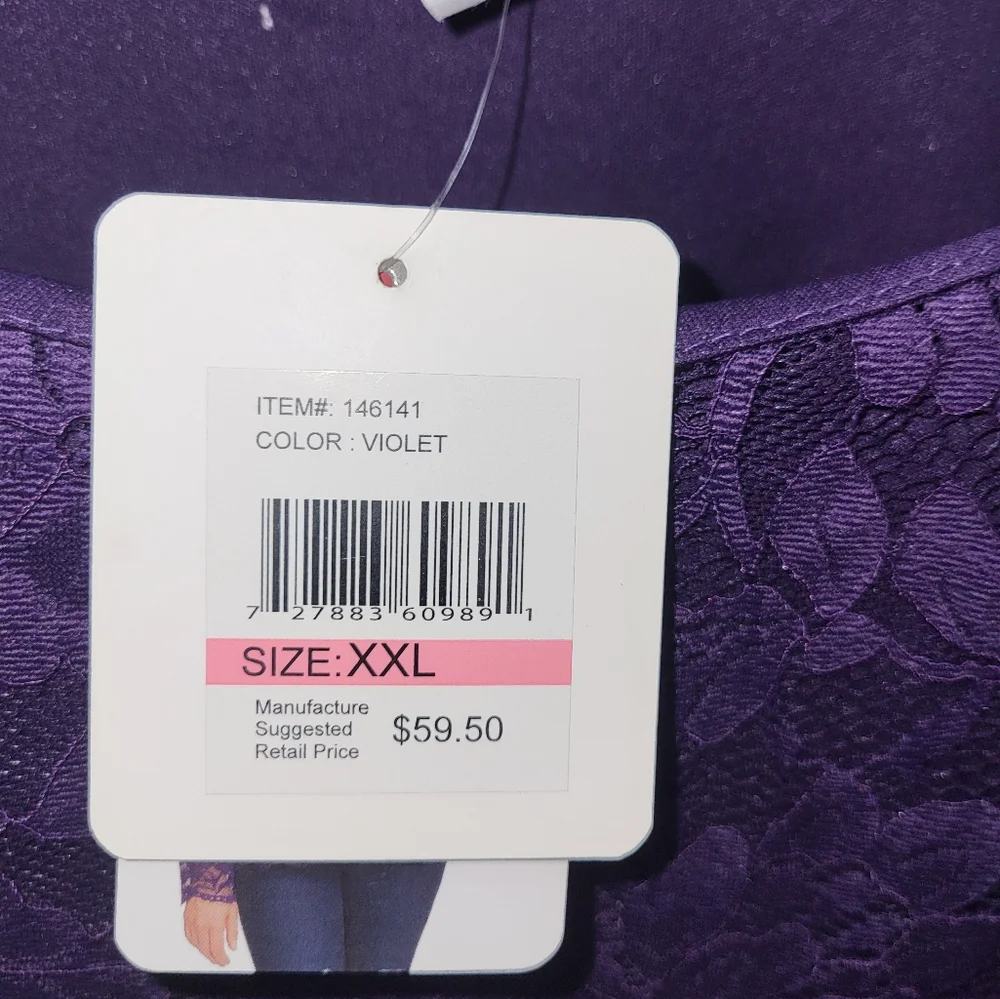 Women's elegant blouse 👚 Company ELLEN TRACY size XXL color: Violet - Picture 6 of 7